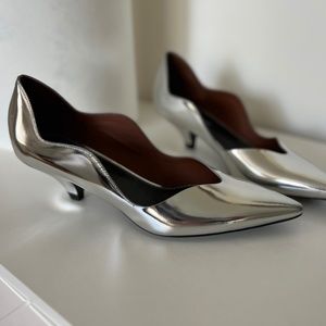 Proenza Schouler (NEW) Metallic Silver Mule Women's size EU 40 /US 10